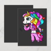 Cute Darts Player Unicorn Girl Funny Darts Women 招待状 (正面/裏面)