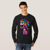 Cute Darts Player Unicorn Girl Funny Darts Women Tシャツ (正面フル)