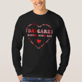 Cute Daycare Teacher Assistant Valentines Day Hear Tシャツ (正面)