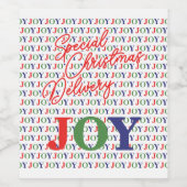 Cute December Winter Holiday Season Joy Wordart ワインラベル (シングルラベル)
