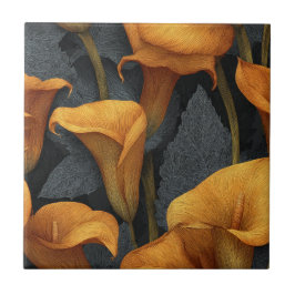 Cute Decorative Calle Lilies Tiles For Home Decor タイル