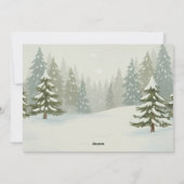 Cute Deer and Woodland Animals Merry Christmas シーズンカード (裏面)