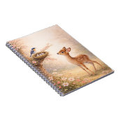 Cute Deer Bird Nest Aesthetic Notebook |  ノートブック (右側)