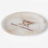 Cute Deer Christmas Paper Plates Festive Tableware ペーパープレート (アングル)
