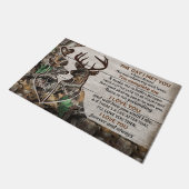 Cute Deer Couples Doormat, Lovely Letter ドアマット (アングル)