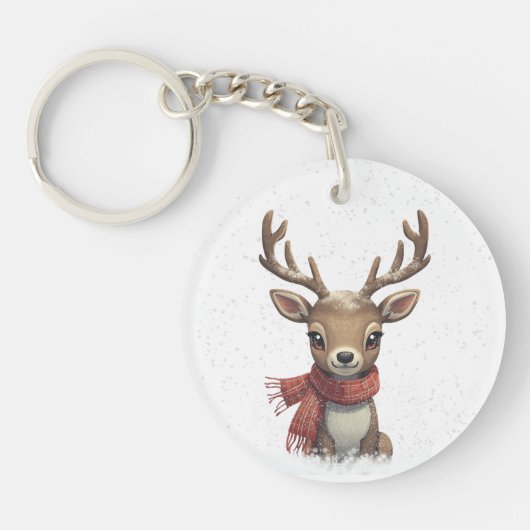 Cute Deer Keychain & Lanyard キーホルダー (正面)