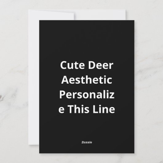 Cute Deer Lover Trendy Modern Aesthetic シーズンカード (裏面)