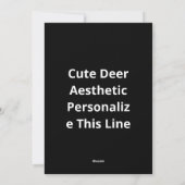Cute Deer Lover Trendy Modern Aesthetic シーズンカード (裏面)