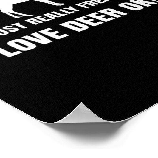 Cute Deer Lover Trendy Modern Aesthetic ポスター (角)