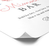 Cute Denim Blue Jean Girl Mimosa Bar ポスター (角)