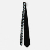 Cute Dentist Dental Hygienist Tooth Pattern Black ネクタイ (裏面)