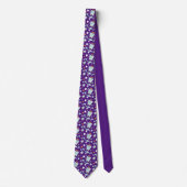 Cute Dentist Dental Hygienist Tooth Pattern Purple ネクタイ (正面)