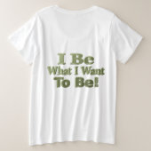 Cute Design About "I Be" Meant For You! T-Shirt プラスサイズTシャツ (デザイン裏面)