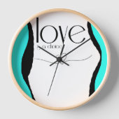 cute design girl 壁時計 (正面)