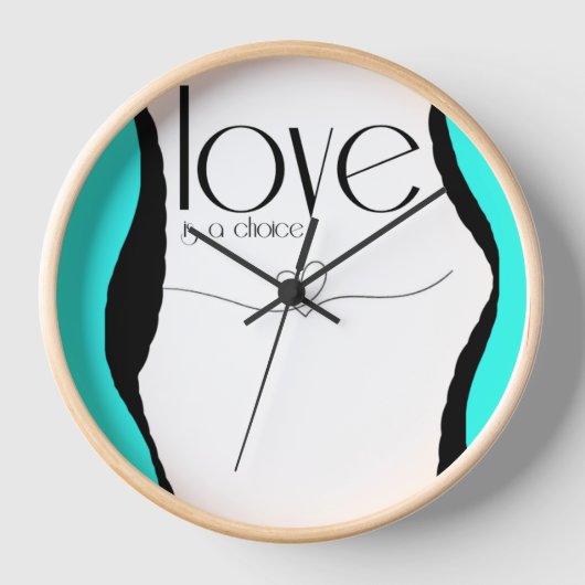 cute design girl 壁時計 (正面)