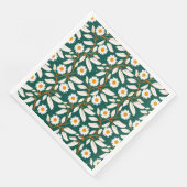 Cute design white flowers and leafs (コーナー)