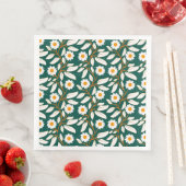 Cute design white flowers and leafs (インサイチュ)