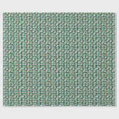 Cute design white flowers and leafs ラッピングペーパー (フラット)