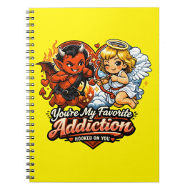 Cute Devil & Angel Valentine Day Love Design ノートブック