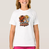 Cute Devil & Angel Valentine Day Love Design Tシャツ (正面)