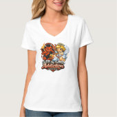 Cute Devil & Angel Valentine Day Love Design Tシャツ (正面)