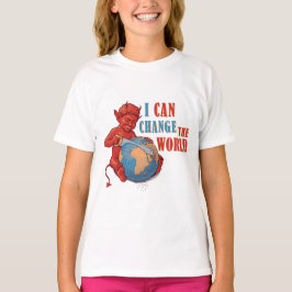 Cute Devil Kid Cartoon – Funny Dark Humor Design Tシャツ