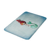 cute Dia de Los Muertos Red毛の人魚 バスマット (アングル)