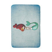 cute Dia de Los Muertos Red毛の人魚 バスマット (正面縦)