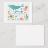  "Cute Diaper Raffle Ticket | Baby Shower Invitati ノートカード (正面/裏面)