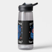 Cute “Did You Pack Your Brain Today?” Brain Pun ウォーターボトル (左面)