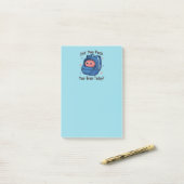 Cute “Did You Pack Your Brain Today?” Brain Pun ポストイット (デスク上)
