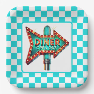 Cute Diner retro party  ペーパープレート