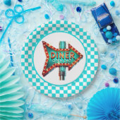 Cute Diner retro party  ペーパープレート (パーティー)