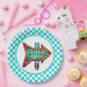 Cute Diner retro party  ペーパープレート (パーティー)