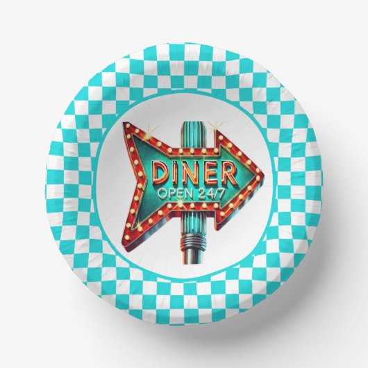 Cute Diner retro party  ペーパーボウル (正面)