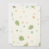 Cute Dino Birthday Party Invitation 招待状 (裏面)