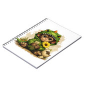 Cute Dino Monkey Notebook – Kawaii Animal ノートブック (左側)