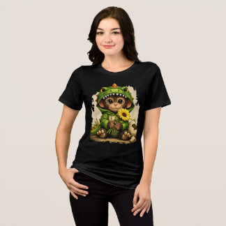 Cute Dino Monkey T-Shirt – Adorable Animal Gift トライブレンドTシャツ