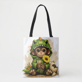 Cute Dino Monkey Tote Bag – Kawaii Animal Gift トートバッグ