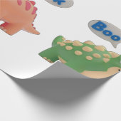 Cute Dino surprise Wrapping Paper ラッピングペーパー (角)