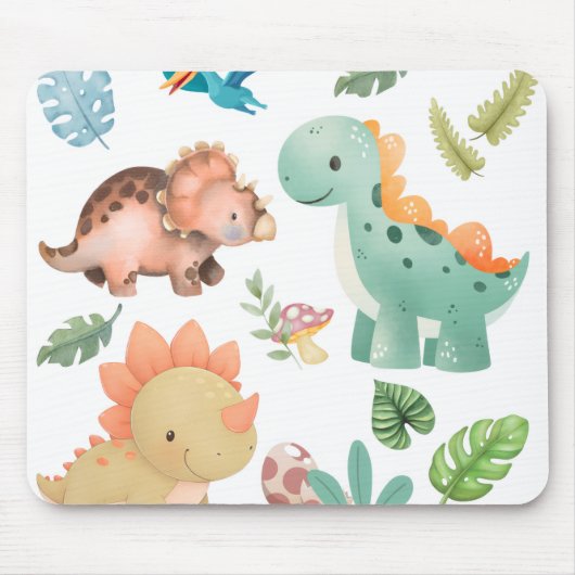 Cute dinosaur  マウスパッド (正面)