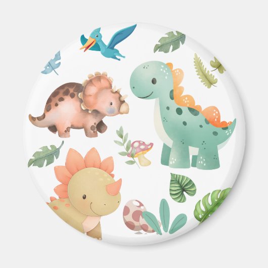 Cute dinosaur マグネット (正面)