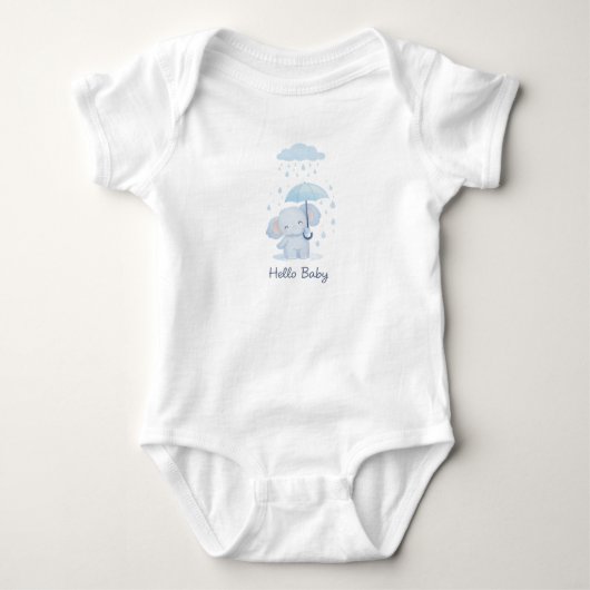 Cute Dinosaur Baby Bodysuit - Soft Cotton One-Piec ベビーボディスーツ (正面)