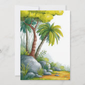 Cute Dinosaur Baby Shower Invitation 招待状 (裏面)