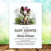 Cute Dinosaur Baby Shower Invitation 招待状