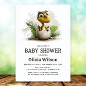 Cute Dinosaur Baby Shower Invitation 招待状