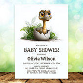 Cute Dinosaur Baby Shower Invitation 招待状