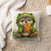 Cute Dinosaur Bear Starfish Pillow Kawaii Kids Roo クッション (ブランケット)