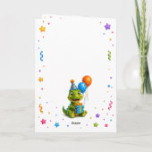 Cute Dinosaur Birthday Card for Kids – Happy Birth カード (裏面)