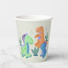 Cute Dinosaur Birthday Party Paper Cups 紙コップ